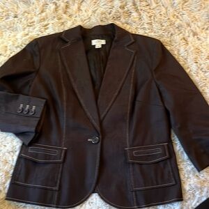 Ann Taylor Womens Pant Suit Brown Size 14 Career Wear Professional Business